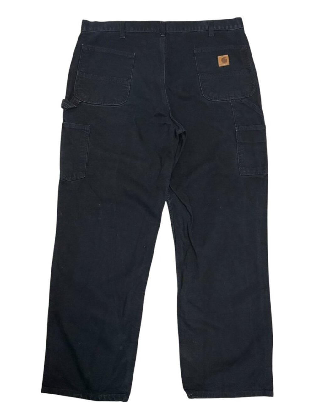 CARHARTT Black Canvas Pants Work Carpenter Wide Leg Jeans Mens 40x32